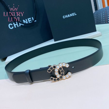 Chanel Black Belt 3.0cm