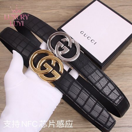 Gucci Thin Black Belt 3.5cm