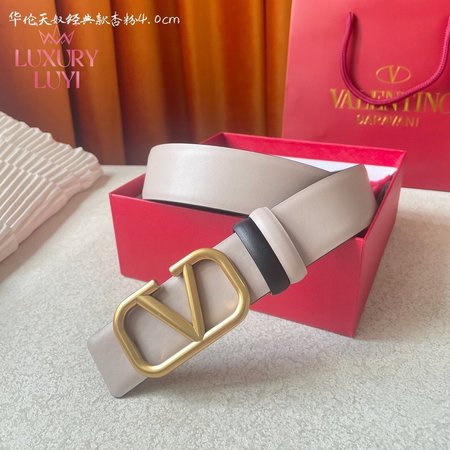 Valentino White Belt 4.0cm