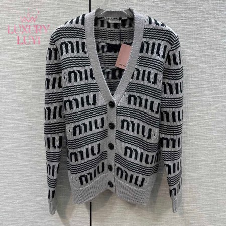 Miu Miu V-Neck Cardigan Sweater