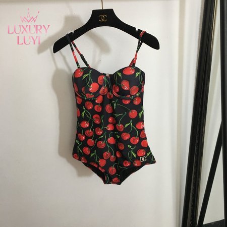 Dolce & Gabbana Cherry One-Piece Swimsuit