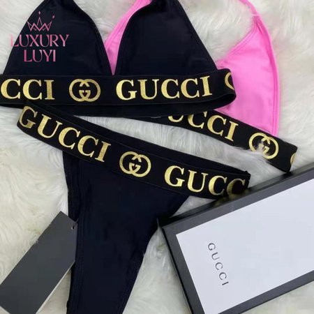 Gucci Black Two-Piece Swimsuit