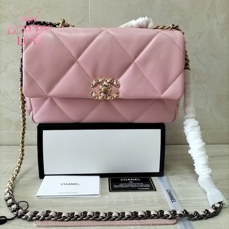 Chanel 19 Handbag Number AS1160 Pink 26cm