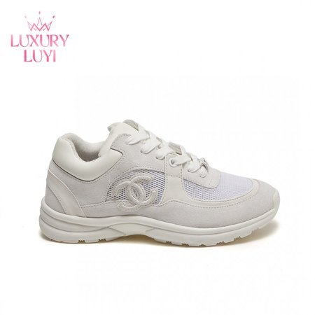 Chanel Low Top Trainer CC Triple White Sneaker