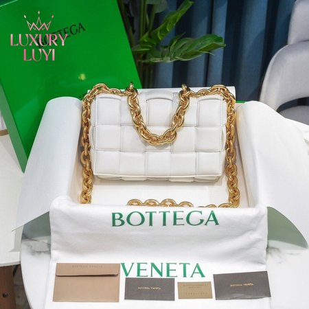 Bottega Veneta Chain Cassette Padded Intreccio Shoulder Bag