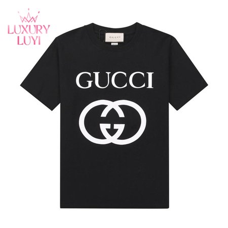 Gucci Interlocking GG Print T-shirt Men's Black Ivory