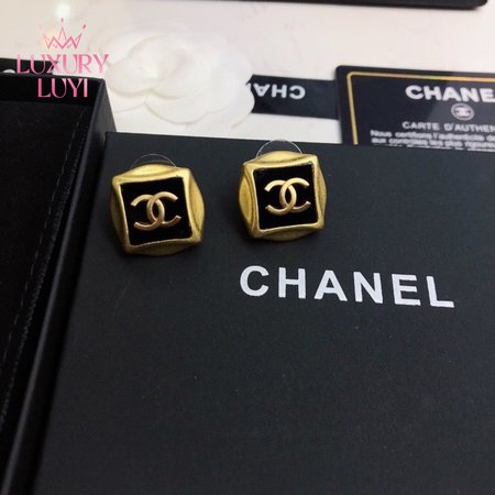 Chanel CC Square Clip Earrings