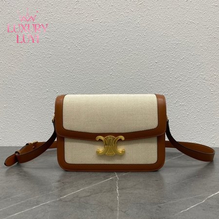 Celine Triomphe Bag Medium Canvas Tan/Brown