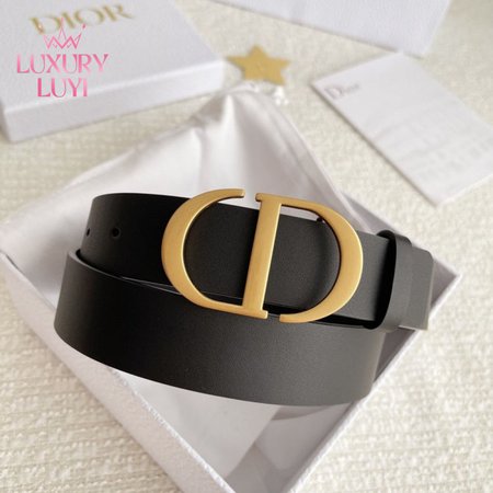 Dior Saddle Belt Calfskin Black