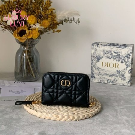 Dior Caro Compact Zipped Wallet