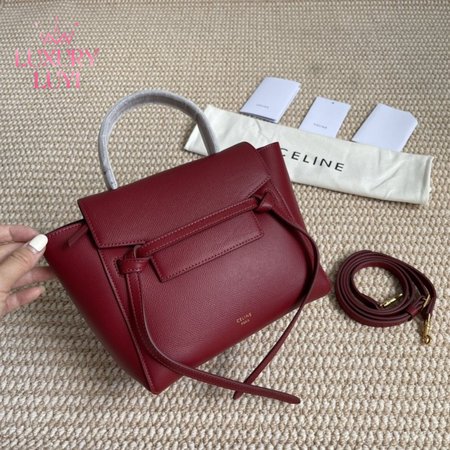 Celine Micro Belt Bag In Grained Calfskin