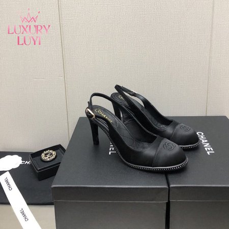 Chanel Open Toe Casual Style Plain Pin Heels Party Style