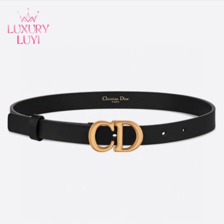 Dior Saddle Belt 20mm Black Smooth Calfskin