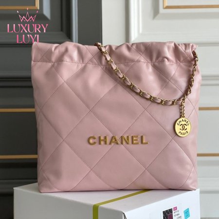 Chanel Calfskin Quilted Chanel 22 Rose Clair