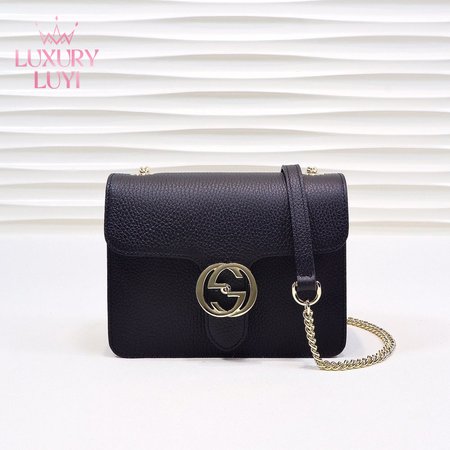 Gucci Interlocking G Shoulder Bag Small Black