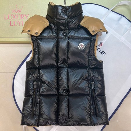 Moncler Down Vest Luzule In Black