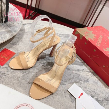 Christian Louboutin Camel Loubi Queen Sandals