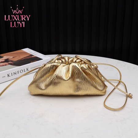 Bottega Veneta Mini Pouch Gold