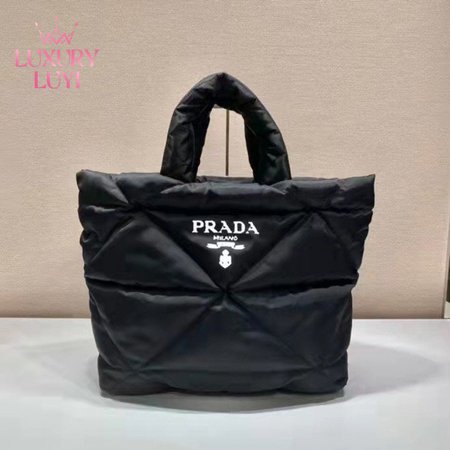 Prada Re-Nylon Padded Tote Bag Black 2VG082