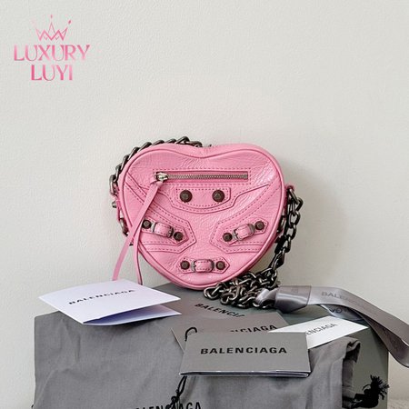 Balenciaga Le Cagole Heart Mini Bag In Pink 5812