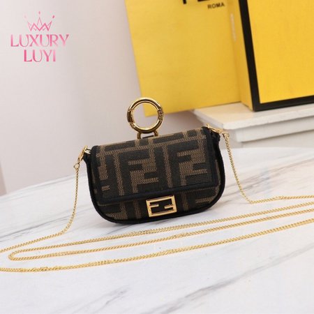 Fendi Nano Baguette Charm Brown 7AR844A6V5F17U4