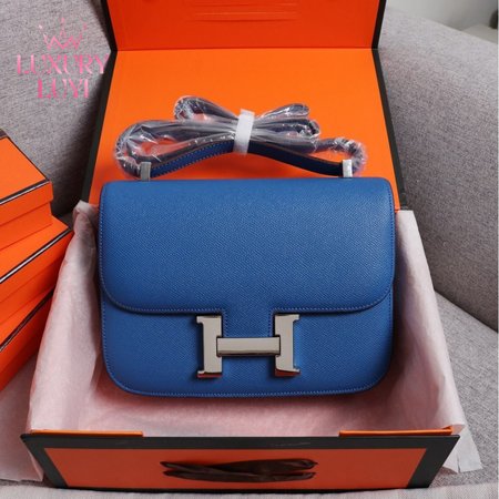 Hermes Constance 19cm Blue