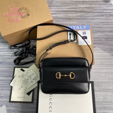 Gucci Horsebit 1955 Small Shoulder Bag Black