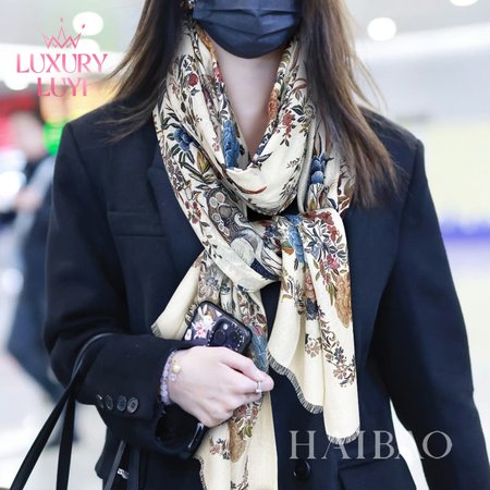 Dior Cashmere Fabric Long Scarf