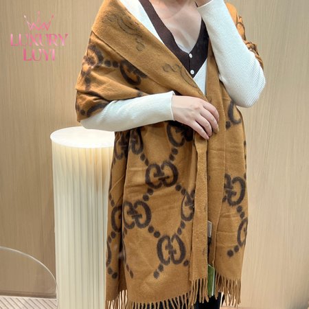 Gucci Brown GG Black Shawl