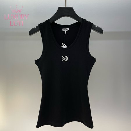 Loewe Cotton Anagram Tank Top Black