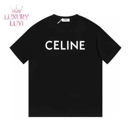 Celine Loose T-Shirt In Cotton Jersey Black / White XS-2XL