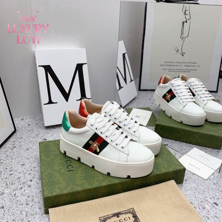 Gucci Ace Embroidered Platform Sneaker 35-39