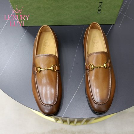 Gucci Jordaan Leather Loafer Brown 38-44