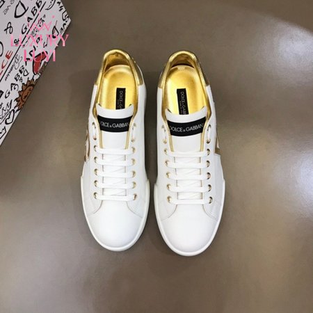 Dolce & Gabbana Calfskin Portofino Sneakers With DG Logo 38-45