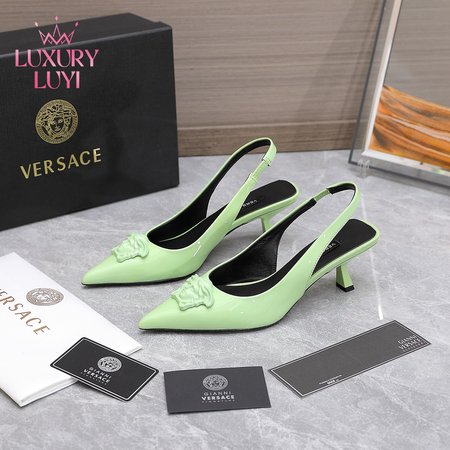 Versace La Medusa Slingback Pumps Green 34-42