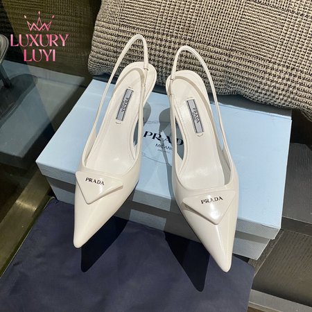 Prada Brushed Leather Slingback Pumps 34-41